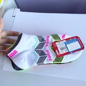 Puma 3 pairs of colorful crew socks
